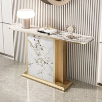 Table console d'angle de luxe au design solide pour couloir, table d'angle décorative pour salon, mobilier domestique