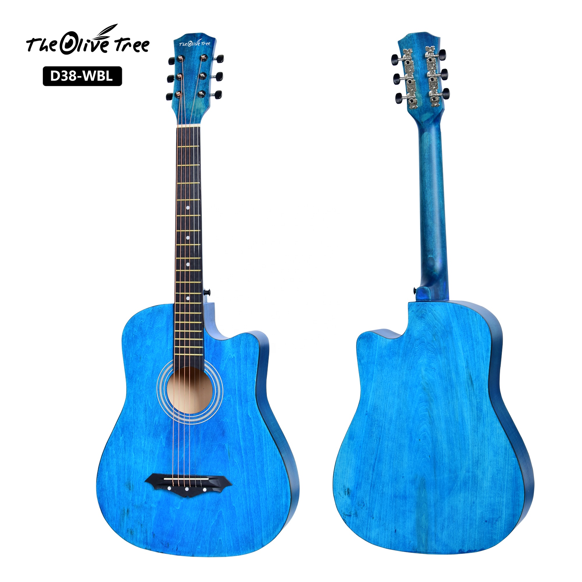 00045 Acoustic Guitar Full Solid Wood Spruce Top Abalone