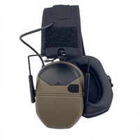 Casque anti-bruit tactique électronique pour le tir en extérieur, protection auditive pour sports de plein air avec capteur de son d'impact