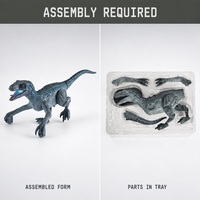 LKTOYS RC Dinosaure Velociraptor infrarouge électrique de simulation (gris et bleu) avec son et lumières