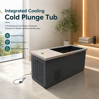 Baignoire professionnelle de plongée froide avec système de refroidissement intégré en acier inoxydable, bain de glace rectangulaire pour salle de sport commerciale