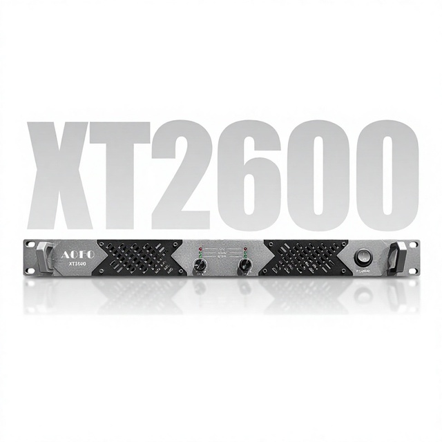 AOFO XT Series 2-Channel 1U Digital Power Amplifier 600-1800W Class D Pro Audio Metal Shell with XLR Connectivity AC 90V-380V
