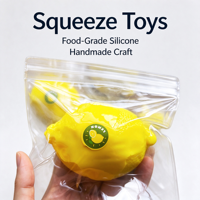 Jouet sensoriel anti-stress en silicone OEM/ODM en forme de citron mignon, idéal pour les fêtes et la relaxation