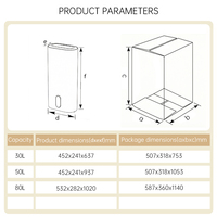 Chauffe-eau électrique vertical 220V 30L avec coque métallique, commande par bouton, affichage numérique, pour maison et hôtel