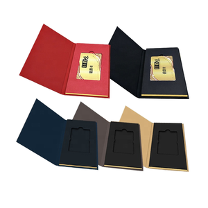 Cartes NFC VIP noires pour la vente au détail et en gros, boîte magnétique personnalisée, emballage de luxe pour cartes de crédit, matériaux recyclés, carton - Product Image 1