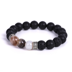 Pulsera de cuentas de ágata de 6 palabras de 8/10MM, seguro comercial - Product Image 4