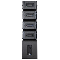 Enceinte Line Array active professionnelle 10 pouces 2 voies LA10 avec haut-parleurs en néodyme, design en bois, puissance de sortie 80W/300W