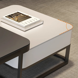 Juego <span class=keywords><strong>de</strong></span> mesa <span class=keywords><strong>de</strong></span> <span class=keywords><strong>centro</strong></span> <span class=keywords><strong>de</strong></span> vidrio cuadrado <span class=keywords><strong>de</strong></span> mesa <span class=keywords><strong>de</strong></span> losa <span class=keywords><strong>de</strong></span> roca moderna Simple negra para sala <span class=keywords><strong>de</strong></span> estar - Product Image 2
