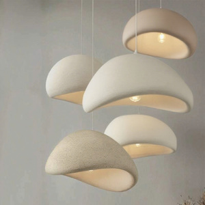 Jacksun Đầu Giường Hiện Đại Nhật Bản Wabi Sabi Mặt Dây Chuyền Ánh Sáng Nhựa Bóng Râm <span class=keywords><strong>20</strong></span> Inch Treo Đèn E27 Cơ Sở Đèn Chùm Cho Ăn Uống Nhà Bếp - Product Image 4