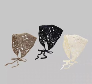 Diadema de Ganchillo de Algodón Hecha a Mano, Pañuelo Triangular Suave en Color Liso para Uso en Exteriores, Inspirado en el Cuadrado de la Abuela - Product Image 4