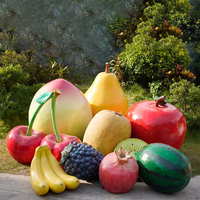 Ferme parc jardin décoration extérieure fibre de verre fruits et légumes statue résine fraise et chou sculpture