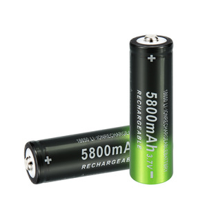 18650 Li-Ion Rechargeable <b>Battery</b> 5800mAh <b>3.7V</b> Green Cylindrical Lithium Ion <b>Battery</b> For Flashlight - Product Image 2