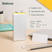 Batterie LiPo BATTIVUS 3.7V 10000mAh en pochette 1059156 pour aspirateur sans fil, vente en gros 10Ah Slim OEM ODM