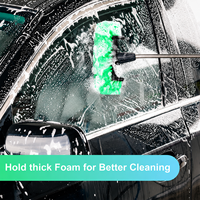 Brosse de nettoyage de voiture à poils doux, outil de lavage de voiture sans rayures pour l'extérieur du véhicule, le nettoyage des roues et de la carrosserie