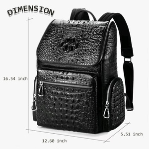 Boshiho Men's Real <b>Leather</b> <b>Laptop</b> <b>Backpack</b> Fashion Travel Daypack with Waterproof Cowhide <b>Leather</b> <b>Backpack</b> - Product Image 5