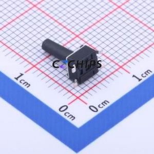 GT-TC074E-H100-L1 Tactile Switch SMD-4P,4.5x4.5mm Switch Single Pole Single Throw Round Button 1.3N Vertical Mount - Product Image 2