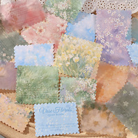 30 lembar Per Paket Kertas Berpola Bunga Multi Tekstur Seri Garden of Dreams untuk Latar Belakang