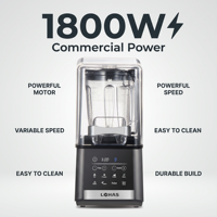 Blender commercial Lohas, robot culinaire robuste, multifonction, électrique, pour restaurant