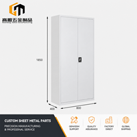 Armoire de rangement en acier sur mesure en tôle, 2 portes verrouillables, avec structure de rangement combinée