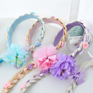 Diadema de Princesa Elsa de Frozen con Trenza, Accesorio <span class=keywords><strong>para</strong></span> el Cabello de Doble Trama a Máquina <span class=keywords><strong>para</strong></span> Niñas, <span class=keywords><strong>Adorno</strong></span> Infantil - Product Image 2