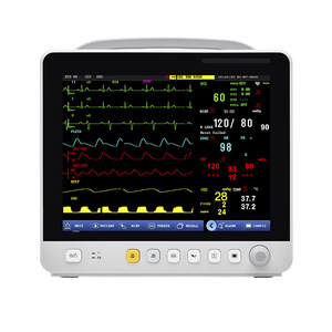 จอภาพผู้ป่วย E12พร้อม ECG และ nibp สำหรับใช้ในโรงพยาบาล380x350X300มม. AC PLUS ใช้ไฟจากแบตเตอรี่ - Product Image 2