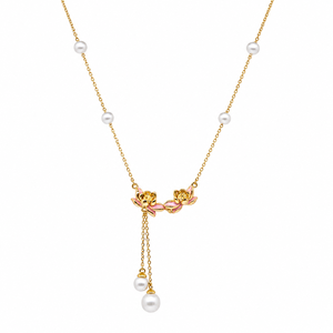 Collar de Plata 925 con Perlas de Agua Dulce, Chapado en Oro de 18K, Elegante y Versátil, para Compromiso o Boda, de UM Jewelry - Product Image 1