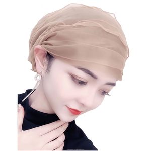 Gorro Interior de Encaje Ecológico para Mujeres Musulmanas, de Cuatro Estaciones, Estilo Étnico Islámico, Transpirable, de Color Sólido, Pañuelo para la Cabeza - Product Image 2