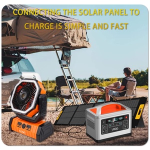 Ventilador de Pie Portátil Recargable USB con Luz LED, 4 Velocidades, para Exteriores, Hogar y Camping, 20000 mAh, Tendencia 2025 - Product Image 4