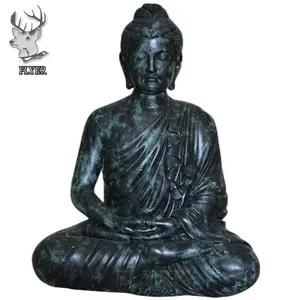 Customized Religious Decoration Eastern Buddha Marble Statue Green Marble Stone Buddhist Sculpture