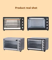 Four à convection électrique en aluminium de grande capacité 42L 2000W avec minuterie, fonctions de grillage et de réchauffement pour la cuisson à domicile