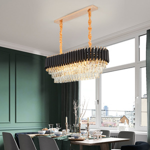 Modern Czech Black Crystal Chandeliers Restaurant Luxury <b>Dining</b> Room Led Chandelier and Golden - Product Image 5