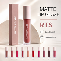 RTS 5ml Crème Mousse Brillant à Lèvres Liquide Mat Velours 10 Teintes Faible MOQ 2pcs Vente en Gros Logo Personnalisé