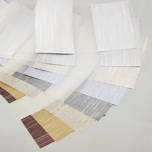 Persianas de tela opaca de doble capa, persianas de Color blanco, venta al por mayor, en rollo de tela cebra