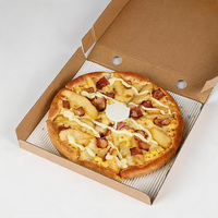 Schlichte Unbedruckte Kraft-Wellpappe Pizza-Verpackungsbox Recycelbare Umweltfreundliche Versandkarton Versandbox