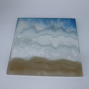 Panel de Vidrio Decorativo Laminado con Resina y Arena, Arte en Vidrio 3D con Arena en Movimiento para Paredes Divisorias Interiores y Decoración de Edificios - Product Image 2