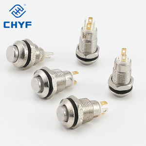Cao không thấm nước IP65 chuyển đổi 8mm 10mm Nhôm nhựa tự khóa Chốt đẩy nút 24V 12V Max thép không gỉ kim loại - Product Image 4