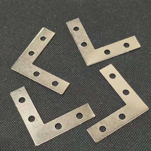 L-Shaped Corner <b>Bracket</b> Zinc Alloy 90 Degree Four Hole Right Angle Connector For Photo Frame Furniture Support <b>Silver</b> Small Size - Product Image 2