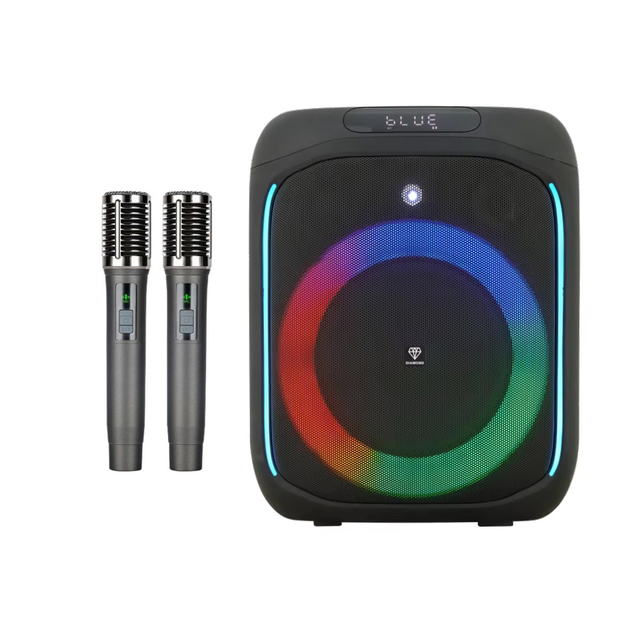 Diamond Hot Selling Product OEM 6.5 Inch Woofer Portable Speaker Plastic Wireless Mic Loud Dj Wireless Party Speaker
