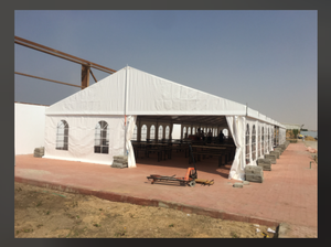 Buen <span class=keywords><strong>precio</strong></span>, pared de PVC blanco de 10m x 33m con ventana de PE transparente, Marco A, carpa de carpa para eventos al aire libre, cantina temporal - Product Image 2