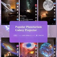 Nouvelle conception Lampe de projection d'étoiles galactiques romantiques rotative à 360° avec haut-parleur Bluetooth, projecteur de ciel étoilé sans fil HD à focalisation, veilleuse