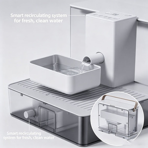 Bebedero Automático Ecológico <span class=keywords><strong>para</strong></span> Mascotas, Material ABS Blanco Esmerilado, Gran Capacidad, <span class=keywords><strong>para</strong></span> Gatos y Perros de Interior - Product Image 2