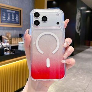 Fundas Magnéticas Brillantes para Teléfonos Inteligentes iPhone 17ProMax 16Plus 15 14 13, Cubierta Trasera con Protección Inalámbrica para iPhone 17Air - Product Image 1