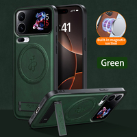 Étui de téléphone robuste avec support magnétique pour Xiaomi MI 18 Pro/MI 18 Pro MAX, coque arrière en cuir PU avec béquille