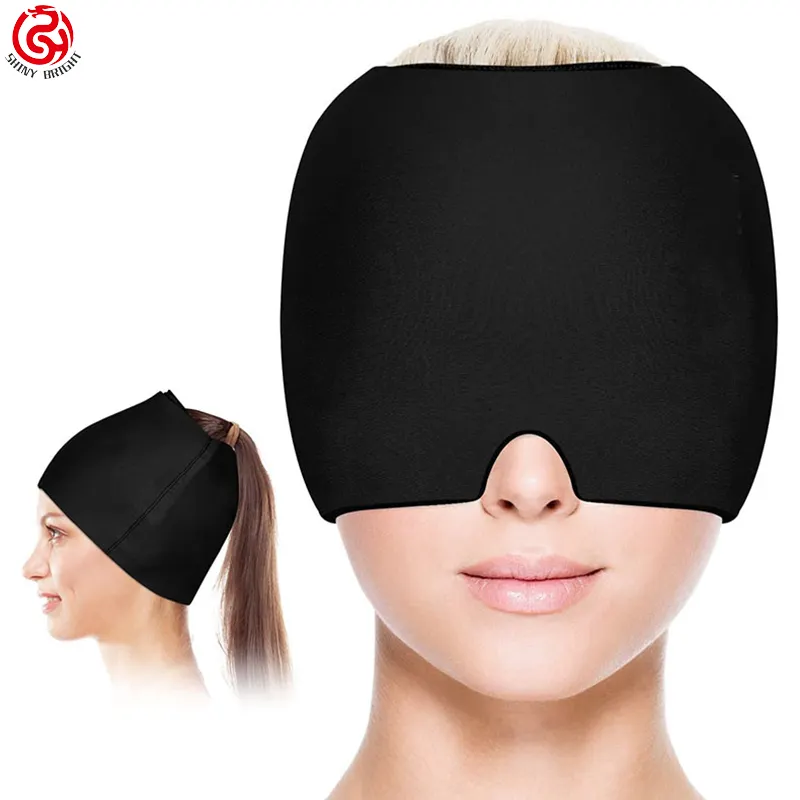 Pakcare Migräne Relief Hut Kopfschmerz kappe Wieder verwendbarer Gelkopf Ice Pack Head Wrap Stirnband