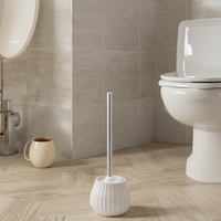 Ensemble de décoration de salle de bain en céramique BX avec porte-brosse de toilette et distributeur de lotion