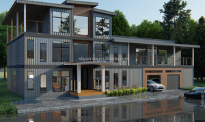 Maison de cabine en acier préfabriquée de luxe moderne Maisons en conteneur de haute qualité Caractéristique imperméable <span class=keywords><strong>Villa</strong></span> populaire Maison en conteneur <span class=keywords><strong>rose</strong></span> - Product Image 4