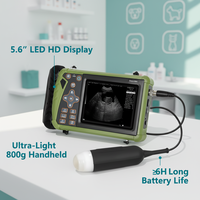 EURVET Scanner d'échographie vétérinaire portable pour la détection de gestation chez le chien, le bétail, le porc, la brebis, le cheval et les animaux d'élevage, réutilisable