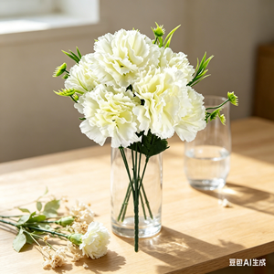 Ramo de 6 Flores Hecho a Mano, Carnaciones, Macetas, Jardineras, Decoración para Eventos Deportivos, Ceremonias de Entrada, Flores Artificiales para Sostener en la Mano - Product Image 6