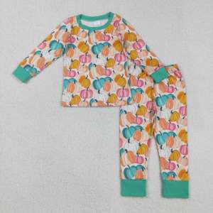 ชุดเสื้อผ้าชุดนอนแขนฟูสำหรับเด็กวัยหัดเดินพิมพ์ลายโบว์ขนมปังขิงสีชมพู - Product Image 4