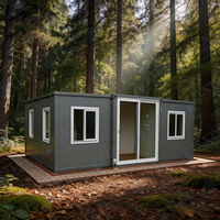 Maison conteneur extensible étanche anti-fuite FLKT, garantie 2 ans, directement de l'usine, maison d'hôtes préfabriquée moderne